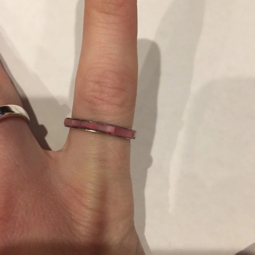 Pink bead ring